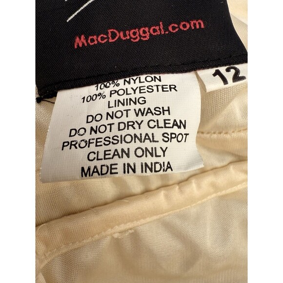 Mac Duggal Sequin Floral Beaded Sleeveless A-Line Gown Size 12 - Picture 13 of 13